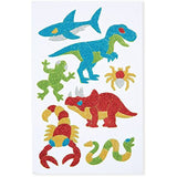 Melissa & Doug Adventure Foam Stickers - Mess Free Glitter Series & 1 Scratch Art Mini-Pad Bundle (09501)