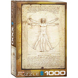 EuroGraphics Vitruvian Man by Leonard Da Vinci 1000 Piece Puzzle