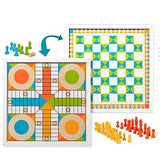 Melissa & Doug Double-Sided Wooden Chess & Pachisi Board Game