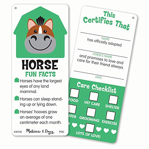 Melissa & Doug Cuddle Horse Jumbo Plush Stuffed Animal with Activity Card