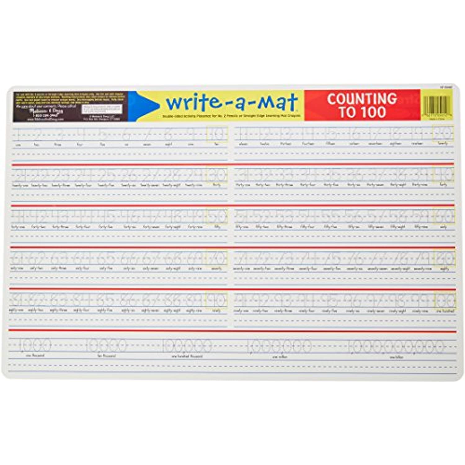 Letters & Words Write-a-Mat w/ Crayon Bundle for Ages 4 to 5+: Alphabets, Phonics & Handwriting - The Straight Edge Series