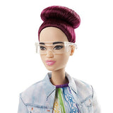 Barbie Mtiers de l'anne, poupe ingnieure en robotique aux cheveux roses avec un chignon, jouet pour enfant, FRM12