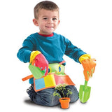 Melissa & Doug Happy Giddy Garden Tool Belt Set: Sunny Patch Outdoor Play Series & 1 Scratch Art Mini-Pad Bundle (06215)