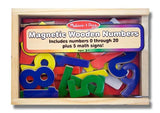 Melissa & Doug Numbers Wooden 25 Magnets-in-a-Box Gift Set + FREE Scratch Art Mini-Pad Bundle