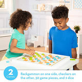 Melissa & Doug Wooden Backgammon and Checkers