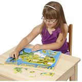 Deluxe Wooden USA Map Puzzle 'Map of the United States' 500-Piece Cardboard Jigsaw Puzzle + FREE Melissa & Doug Scratch Art Mini-Pad Bundle [37976]