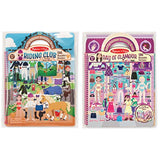 Melissa & Doug Deluxe Puffy Sticker Album Bundle - Day of Glamour and Horse Scenes