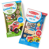 Melissa & Doug Decorate-Your-Own Wooden Craft Kits Set - Race Car and Monster Truck