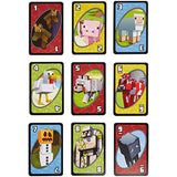 Mattel Games UNO Minecraft Card Game, Now UNO fun includes the world of Minecraft, Multicolor, Basic Pack