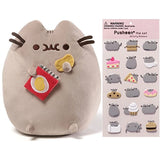 GUND Pusheen Potato Chip Snackable 9.5" Stuffed Toy Plush with Puffy Pusheen Sticker Book