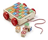 Melissa & Doug Classic ABC Wooden Block Cart Educational Toy With 30 Solid Wood Blocks