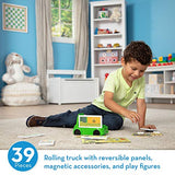 Melissa & Doug Magnetivity Magnetic Tiles Building Playset – Safari Rescue Truck Vehicle (6 Panels, 28 Accessory Magnets, STEM Toy)