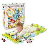 Baby Tummy Time Mat by Yookidoo. Newborn Musical Playmat & Outdoor Gym. Pillow, Teething Toys and Portable Fold-Up Case. 0- 12 months.