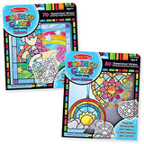 Melissa & Doug Stained Glass Made Easy Peel & Press 2 Pack - Rainbow & Heart Ornaments