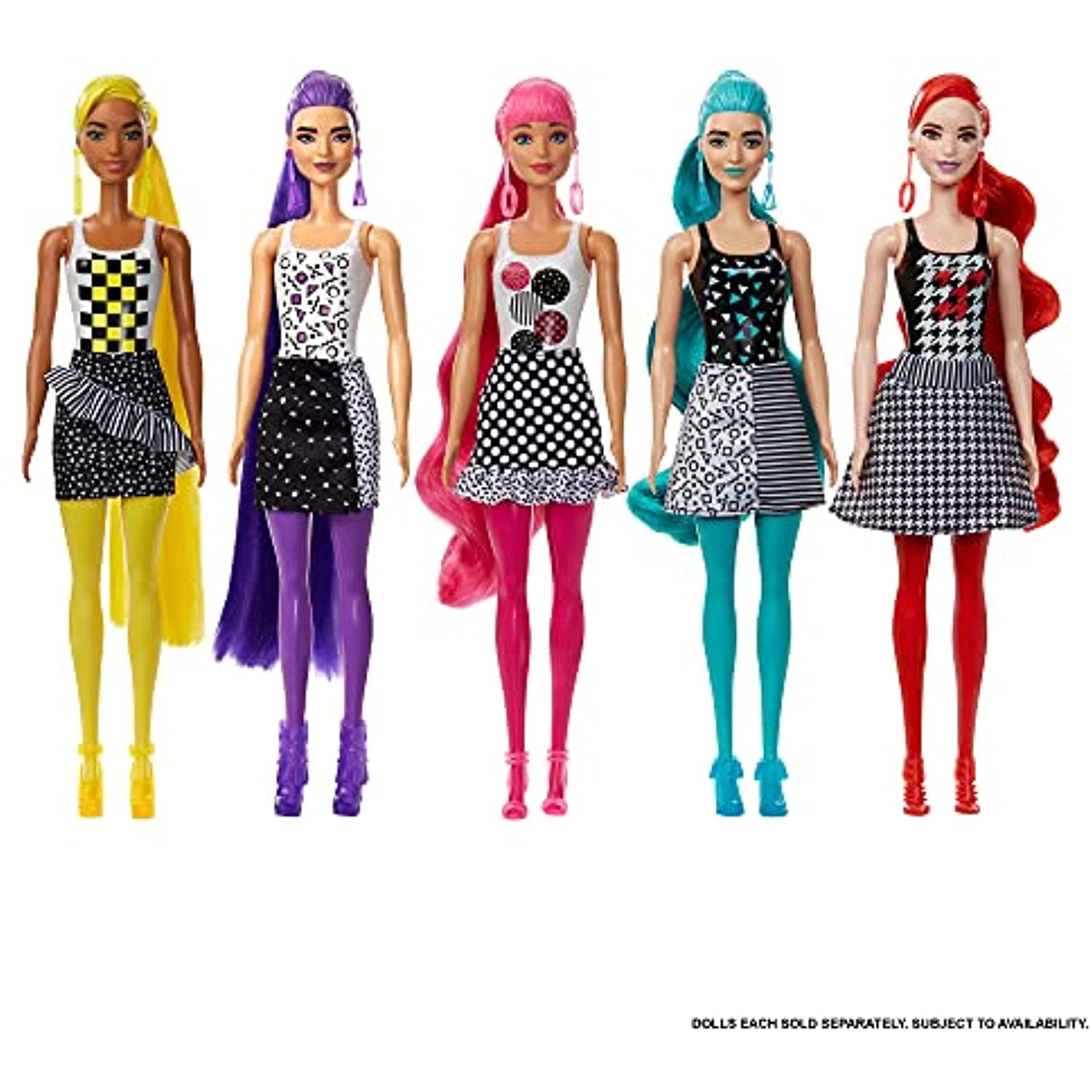 Barbie Color Reveal Doll with 7 Surprises: 4 Mystery Bags Contain Surp