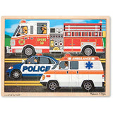 Melissa & Doug 24pc Jigsaw Bundle - Construction and Rescue