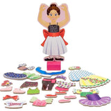 Nina Ballerina - Magnetic Dress Up Wooden Doll & Stand