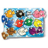 Melissa & Doug Fish Theme Peg Puzzle w/ Interchangeable Pieces & 1 Scratch Art Mini-Pad Bundle (03268)