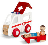 Brio World - 30381 My Home Town Light & Sound Ambulance | 4Piece Toy for Kids Ages 18 Months & Up, 63038100