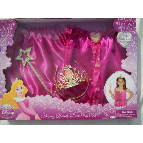 Disney Princess Sleeping Beauty Aurora Dress up Set, Size 4-6X (Disney Princess Party Supplies)