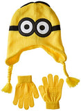 Despicable Me Boys' Little Reversible Laplander and Glove Set, Multi, One Size