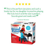 Melissa & Doug Learn-To-Play Classic Grand Piano With 30 Keys, Color-Coded Songbook, and Non-Tip Bench