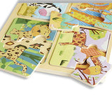 Melissa & Doug Natural Play Wooden Puzzle: Animal Patterns (Four 4-Piece Animal Puzzles)