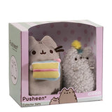 GUND Pusheen and Stormy Birthday Plush Stuffed Animals Collector, Gray, Set of 2