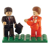 Bundle of 2 |Brictek Mini-Figurines (2 pcs Teacher/Student & 3 pcs Navy/Police/Fireman Sets)