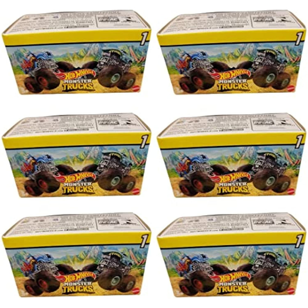 Hot Wheels Monster Trucks Minis Blind Box Yellow Wave Series 1 (Pack of 6)