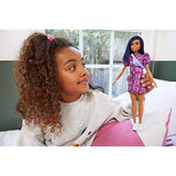 Barbie Fashionistas Doll #143, with Pink Snake Print Dress and Over The Shoulder Bag Toy for Kids 3 to 8 Years Old