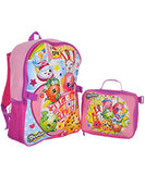 Shopkins 16" Large Backpack with Detachable Lunch Box Bag