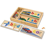 Melissa & Doug See & Spell Wooden Play Set + FREE Scratch Art Mini-Pad Bundle [29407]