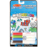Blue Color-Your-Own Sticker Pad: On-the-Go Series + FREE Melissa & Doug Scratch Art Mini-Pad Bundle (91305)