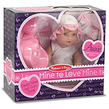 Melissa & Doug Bundle Includes 2 Items Mine to Love Annie 12-Inch Drink and Wet Poseable Baby Doll with Potty, Bottle, Pacifier, Diaper, Dress Mine to Love Baby Doll Bathtub and