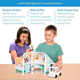 Melissa & Doug Magnetivity Magnetic Tiles Building Playset – Hospital with Ambulance Vehicle (83 Pieces, STEM Toy)