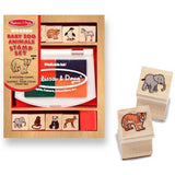 4 Item Bundle: Melissa & Doug Baby Zoo Animals Stamps + Vehicles Stamps + Dinosaur Stamps + Free Gift