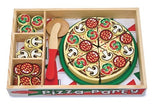 Melissa & Doug Pizza Party Wooden Play Set & 1 Scratch Art Mini-Pad Bundle