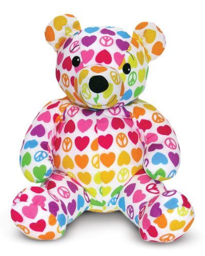 Melissa & Doug Hope Bear - Patterned Pal Teddy Bear Stuffed Animal