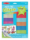 Melissa & Doug Mess-Free Glitter - Booster Glitter Pack With 8 Glitter Sheets and 7 Foam Glitter Animal Stickers