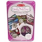 Melissa & Doug Charmed Ribbon Bracelets: Jewelry Made Easy Series & 1 Scratch Art Mini-Pad Bundle (09470)