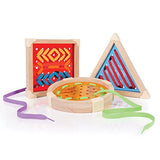 Guidecraft Geo Shape Lacing, Manipulative Preschool Toy