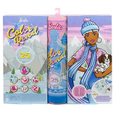 Barbie Color Reveal Advent Calendar, 25 Surprises Include Color Reveal Doll, 1 Color Reveal Pet, Clothes, Accessories & Kid-Sized Bracelet with 2 Charms, Gift for Kids 3 Years Old & Up