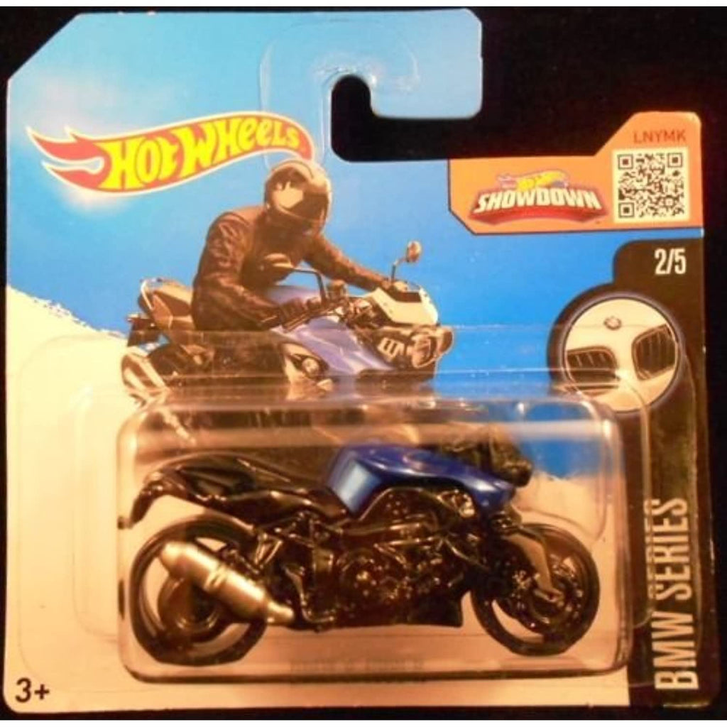 hot wheels bmw k 1300 r short card blue and black bike rare