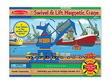 Melissa & Doug Swivel and Lift Magnetic Crane Train Accessory - Slides, Extends, Swivels and Lifts