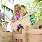 Guidecraft Notch Blocks Set 89 Piece Set G6110 - Indoor/Outdoor Block Play System