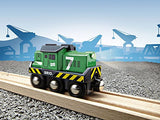BRIO World 33214 - Freight Battery Engine - 1 Piece Wooden Toy Train Set for Kids Age 3 and Up