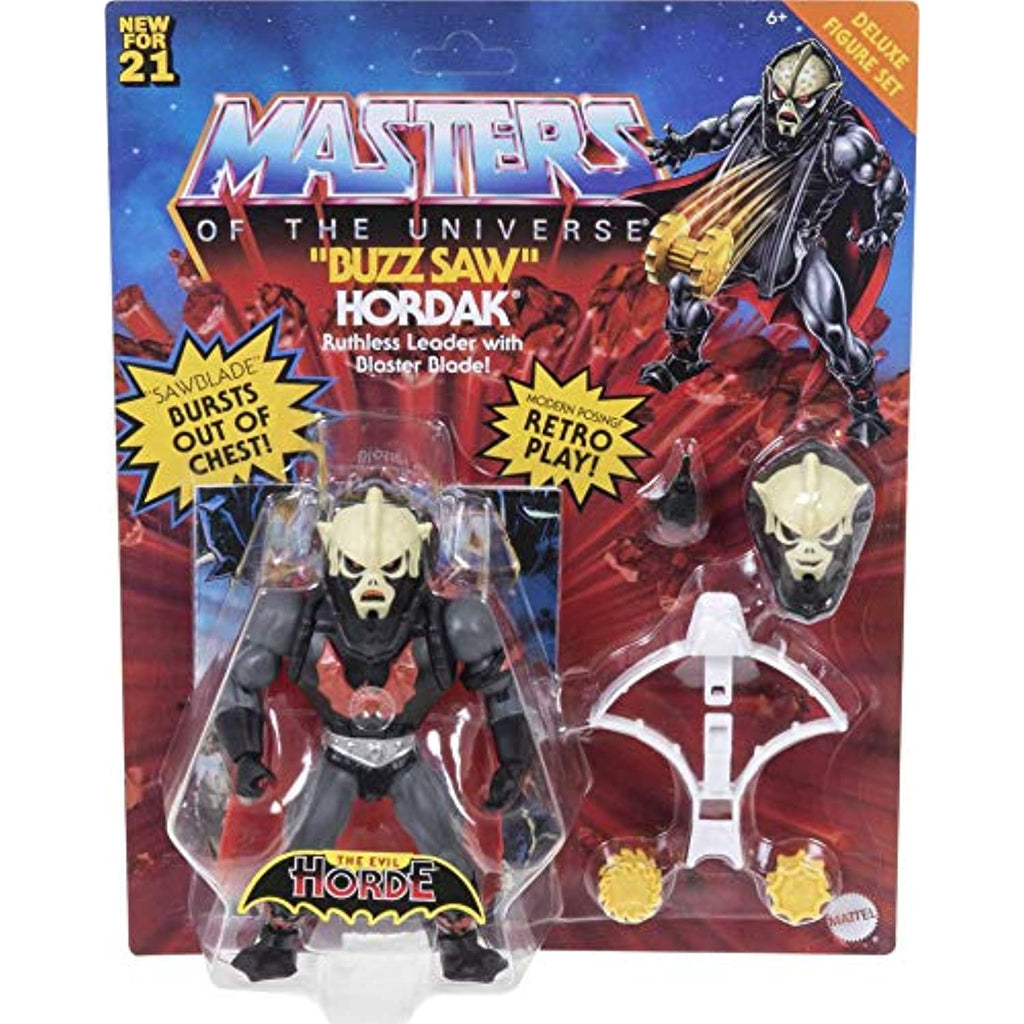 Masters of the Universe Origins Buzz Saw Hordak Deluxe Action Figure, 5.5-in Battle Figure for Storytelling Play and Display, Gift for 6 to 10-Year-Olds and Adult Collectors,GYY32