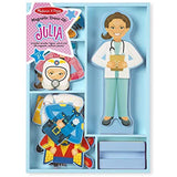 Melissa & Doug Julia: Magnetic Dress Up Doll & 1 Scratch Art Mini-Pad Bundle (05164)