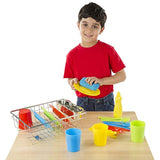 Melissa & Doug Stainless Steel Pots and Pans and Let’s Play House! Wash and Dry Dish Set